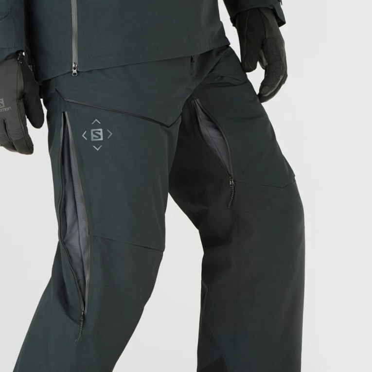 Black Salomon Gravity Gore Tex Men's Ski Pants | IE DQ2596